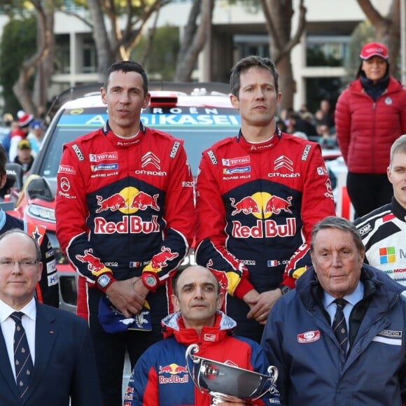 Le prince Albert II de Monaco a remis le trophée du Rallye de Monte-Carlo, remporté le 27 janvier 2019 par Sébastien Ogier et Julien Ingrassia sur Citroën. ©Jean-Charles Vinaj/Pool Monaco/Bestimage