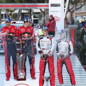 Le prince Albert II de Monaco a remis le trophée du Rallye de Monte-Carlo, remporté le 27 janvier 2019 par Sébastien Ogier et Julien Ingrassia sur Citroën. ©Jean-Charles Vinaj/Pool Monaco/Bestimage