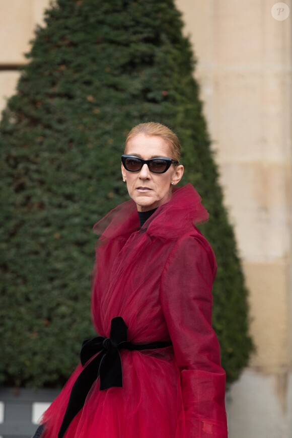 Céline Dion et son ami Pepe Munoz à la sortie de l'hotel Crillon, à Paris, se rendent au théâtre Mogador le 27 Janvier 2019
