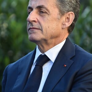 Nicolas Sarkozy, l'ancien président de la république française, durant l'inauguration des allées Philippe Séguin et Charles Pasqua à Nice le 16 novembre 2018. © Bruno Bebert / Bestimage