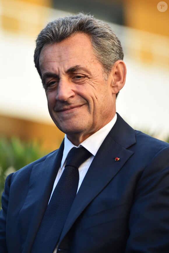 Nicolas Sarkozy, l'ancien président de la république française, durant l'inauguration des allées Philippe Séguin et Charles Pasqua à Nice le 16 novembre 2018. © Bruno Bebert / Bestimage