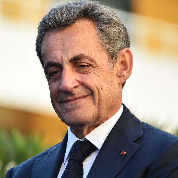 Nicolas Sarkozy, l'ancien président de la république française, durant l'inauguration des allées Philippe Séguin et Charles Pasqua à Nice le 16 novembre 2018. © Bruno Bebert / Bestimage