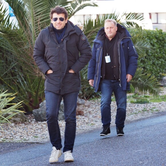 Patrick Bruel - Les people quittent leur hôtel afin de participer à l'enregistrement du nouveau spectacle des Enfoirés à Bordeaux le 28 janvier 2019.