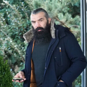 Sébastien Chabal - Les people quittent leur hôtel afin de participer à l'enregistrement du nouveau spectacle des Enfoirés à Bordeaux le 28 janvier 2019.