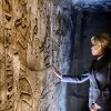 La première dame Brigitte Macron visite le temple d'Abou Simbel, l'un des sites archéologiques emblématiques du pays, le dimanche 27 janvier 2019. © Eliot Blondet/Pool/Bestimage