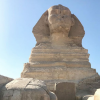 Brigitte Macron visite les pyramides de Gizeh en Egypte avant son retour en France, le 29 janvier 2019.