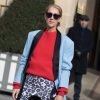 Céline Dion sort de l'hôtel de Crillon à Paris le 31 janvier 2019.