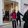 Céline Dion fait un passage à la boutique Wolford rue Saint Honoré à Paris le 31 janvier 2019.