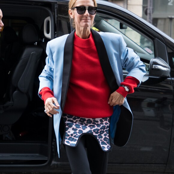 Celine Dion fait un passage à la boutique Repetto à Paris le 31 janvier 2019.