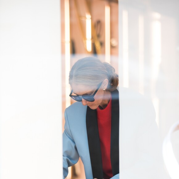 Celine Dion fait un passage à la boutique Repetto à Paris le 31 janvier 2019.