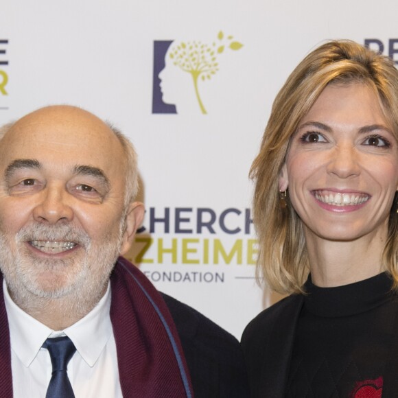 Gérard Jugnot et sa femme Patricia Campi - People au concert du 13ème Gala 2018 de l'Association pour la Recherche sur Alzheimer à la salle Pleyel à Paris le 12 février 2018. L'intégralité des bénéfices de cette soirée servira à financer la recherche sur la maladie d'Alzheimer. © Coadic Guirec-Pierre Perusseau/Bestimage