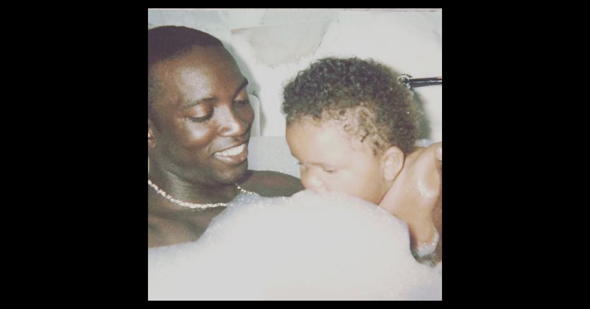 Harvey et son père, l'ancien footballeur Dwight Yorke. 2018. Purepeople