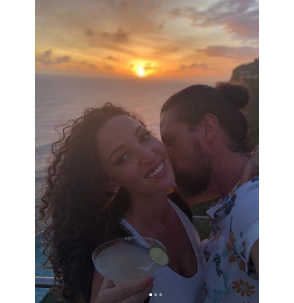 Emmanuelle Rivassoux et Gilles Luka amoureux à Bali,le 7 février 2019.