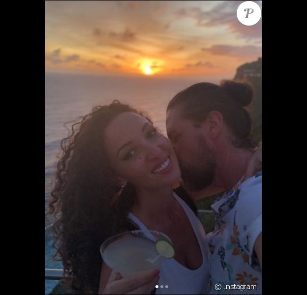 Emmanuelle Rivassoux et Gilles Luka amoureux à Bali,le 7 février 2019.