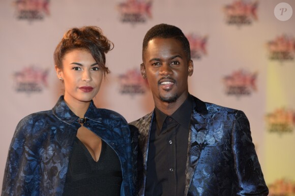 Black M (Black Mesrimes) et sa femme Lia à la 17ème cérémonie des NRJ Music Awards 2015 au Palais des Festivals à Cannes, le 7 novembre 2015. © Rachid Bellak/Bestimage