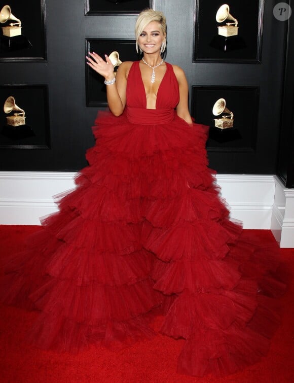 Bebe Rexha - Les célébrités arrivent à la 61ème soirée annuelle des GRAMMY Awards à Los Angeles, le 10 février 2019