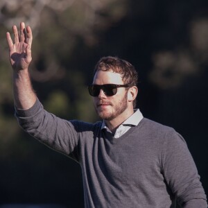 Chris Pratt pendant le tournoi de golf "Coupe des Célébrités" au Riviera Country Club de Brentwood, à Los Angeles, Californie, Etats-Unis, le 11 février 2019. © Prensa Internaciona/Zuma Press/Bestimage