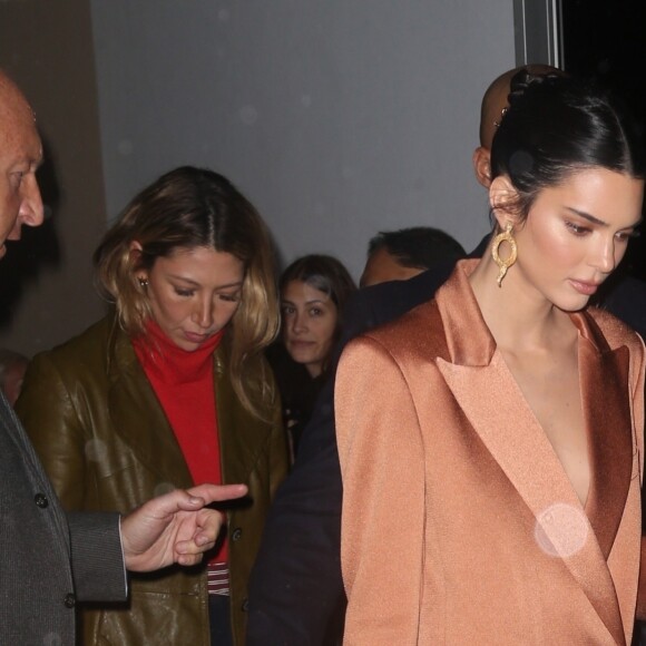 Kendall Jenner quitte la soirée de lancement de #SWWalk de Stuart Weitzman à la Fashion Week de New York. Le 12 février 2019.