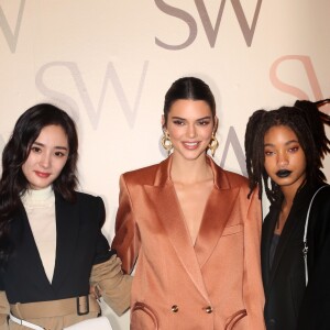 Yang Mi, Kendall Jenner et Willow Smith assistent au lancement de #SWWalk de Stuart Weitzman à New York. Le 12 février 2019.