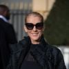 Céline Dion sort de l'hôtel de Crillon à Paris le 1er février 2019.