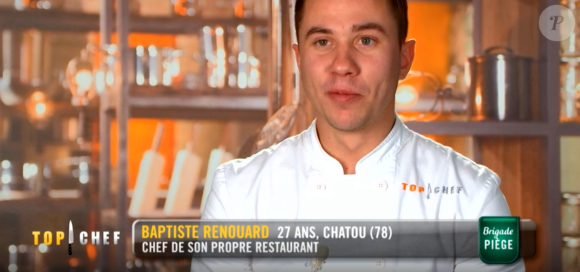 Baptiste lors du quatrième épisode de "Top Chef" saison 10, le 27 février 2019 sur M6.