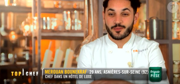Merouan lors du quatrième épisode de "Top Chef" saison 10, le 27 février 2019 sur M6.