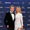 Nico Rosberg et sa femme Vivian Sibold - Les célébrités posent sur le tapis rouge lors de la soirée des "Laureus World sports Awards" à Monaco le 18 février 2019