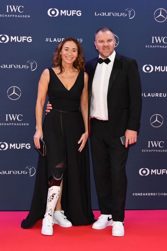 Les célébrités posent sur le tapis rouge lors de la soirée des "Laureus World sports Awards" à Monaco le 18 février 2019