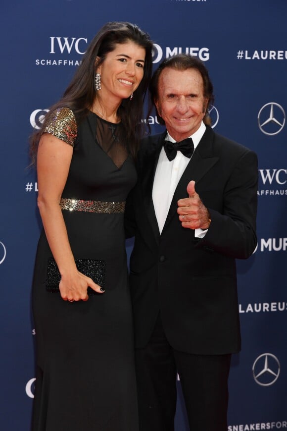 Emerson Fittipaldi et sa femme Rosanna - Les célébrités posent sur le tapis rouge lors de la soirée des "Laureus World sports Awards" à Monaco le 18 février 2019