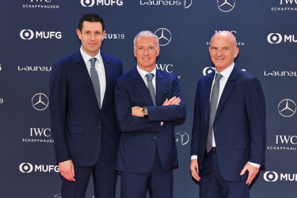 Guy Stephan, Didier Deschamps et Franck Raviot - Les célébrités posent sur le tapis rouge lors de la soirée des "Laureus World sports Awards" à Monaco le 18 février 2019