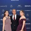 Mike Horn et ses filles - Les célébrités posent sur le tapis rouge lors de la soirée des "Laureus World sports Awards" à Monaco le 18 février 2019
