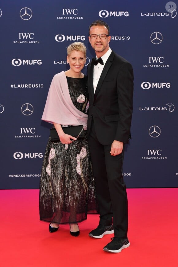 Fredi Bobic et sa femme Britta Bobic lors de la soirée des "Laureus World sports Awards" à Monaco, le 18 février 2019. © Bruno Bebert/Bestimage
