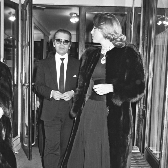 Karl Lagerfeld et Ira de Furstenberg à Paris. Mars 1979.