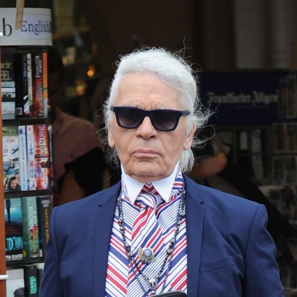 Karl Lagerfeld à Saint-Tropez le 25 juillet 2014.