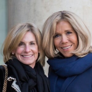 Jamie McCourt, ambassadrice des Etats Unis en France, Brigitte Macron - Les participants à la réunion du conseil consultatif pour l'égalité entre les femmes et les hommes sont accueillis par Brigitte Macron au palais de l'Elysée à Paris le 19 février 2019. © Stéphane Lemouton / Bestimage