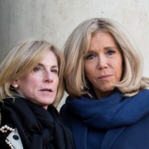 Jamie McCourt, ambassadrice des Etats Unis en France, Brigitte Macron - Les participants à la réunion du conseil consultatif pour l'égalité entre les femmes et les hommes sont accueillis par Brigitte Macron au palais de l'Elysée à Paris le 19 février 2019. © Stéphane Lemouton / Bestimage