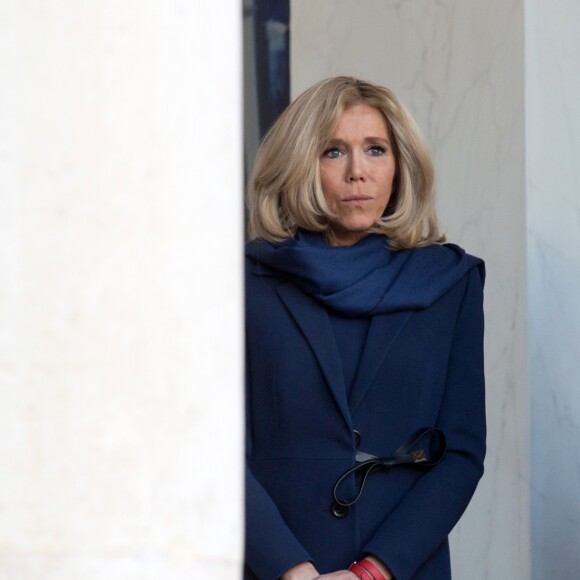 Brigitte Macron - Les participants à la réunion du conseil consultatif pour l'égalité entre les femmes et les hommes sont accueillis par Brigitte Macron au palais de l'Elysée à Paris le 19 février 2019. © Stéphane Lemouton / Bestimage