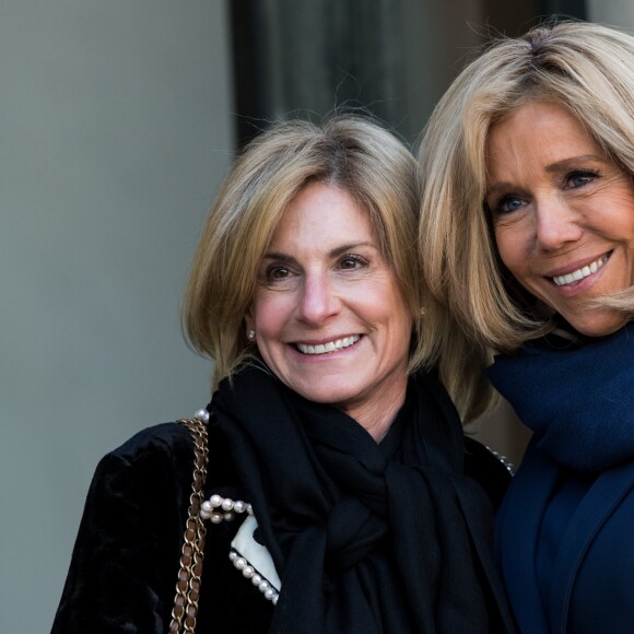 Jamie McCourt, ambassadrice des Etats Unis en France, Brigitte Macron - Les participants à la réunion du conseil consultatif pour l'égalité entre les femmes et les hommes sont accueillis par B.Macron au palais de l'Elysée à Paris le 19 février 2019. © Cyril Moreau / Bestimage