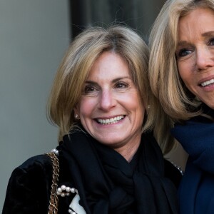 Jamie McCourt, ambassadrice des Etats Unis en France, Brigitte Macron - Les participants à la réunion du conseil consultatif pour l'égalité entre les femmes et les hommes sont accueillis par B.Macron au palais de l'Elysée à Paris le 19 février 2019. © Cyril Moreau / Bestimage