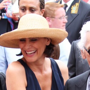 Inès de la Fressange et Karl Lagerfeld à Monaco, le 2 juillet 2011.