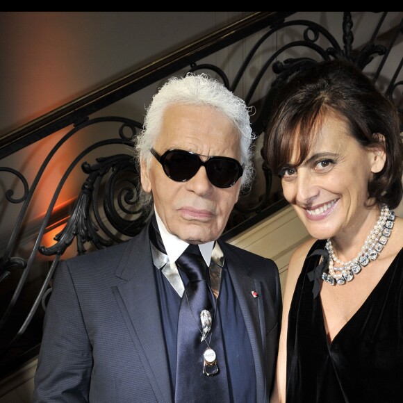 Karl Lagerfeld et Inès de la Fressange à Paris, le 30 septembre 2011.