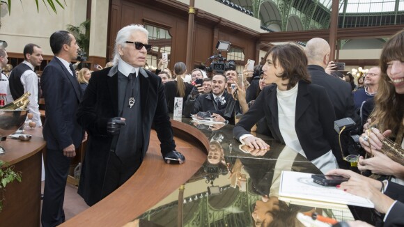 Karl Lagerfeld et Inès de la Fressange sur le plateau de Tout le monde en parle.