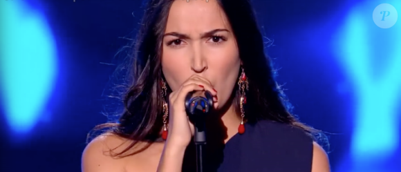 Ilycia dans "The Voice 8" sur TF1, le 23 février 2019.