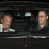 Johnny Hallyday et Jean Reno ont dine chez Madeo a West Hollywood, le 18 fevrier 2013.