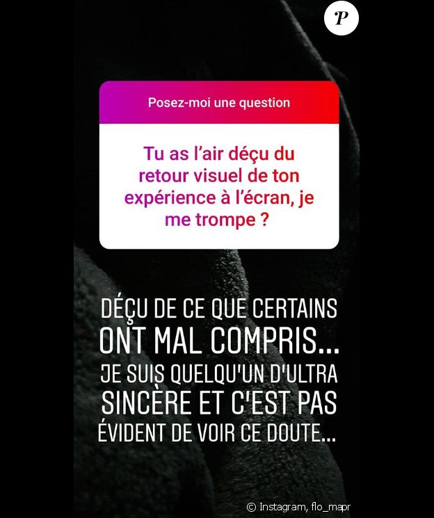 Florian de "Mariés au premier regard 3" - 24 février 2019, story Instagram
