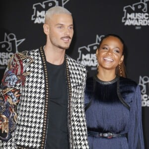 Le chanteur français M. Pokora (Matt Pokora) et sa compagne la chanteuse américaine Christina Milian - 19ème édition des NRJ Music Awards à Cannes le 4 novembre 2017. © Christophe Aubert via Bestimage
