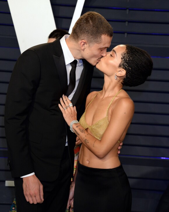 Zoe Kravitz et son fiancé Karl Glusman - Soirée Vanity Fair Oscar Party à Los Angeles. Le 24 février 2019