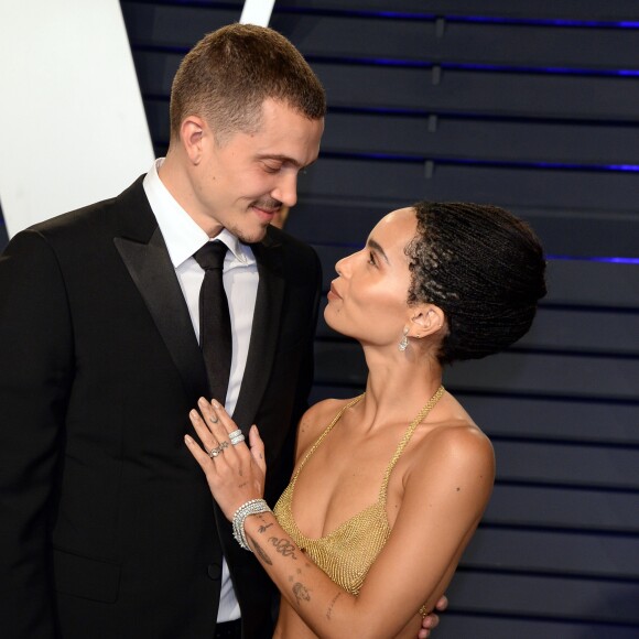Zoe Kravitz et son fiancé Karl Glusman - Soirée Vanity Fair Oscar Party à Los Angeles. Le 24 février 2019