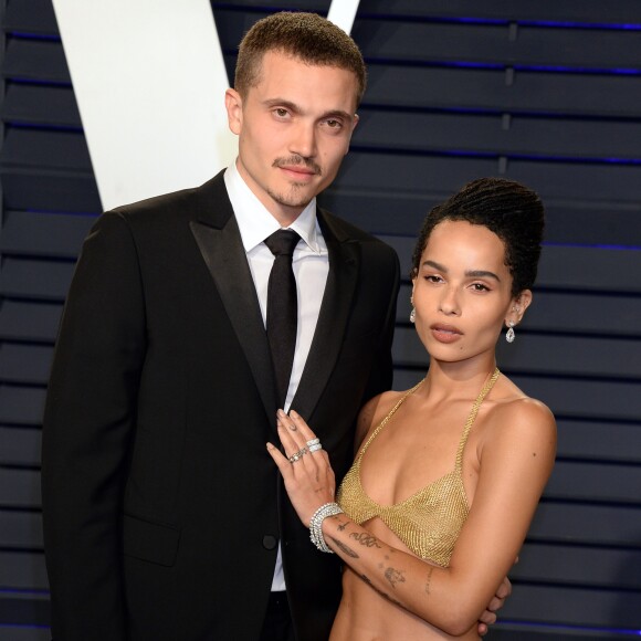 Zoe Kravitz et son fiancé Karl Glusman - Soirée Vanity Fair Oscar Party à Los Angeles. Le 24 février 2019