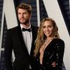Miley Cyrus et son mari Liam Hemsworth à la soirée Vanity Fair Oscar Party à Los Angeles, le 24 février 2019